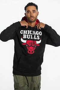 Haut à capuchon imprimé ton sur et logo chenille Chicago Bulls homme