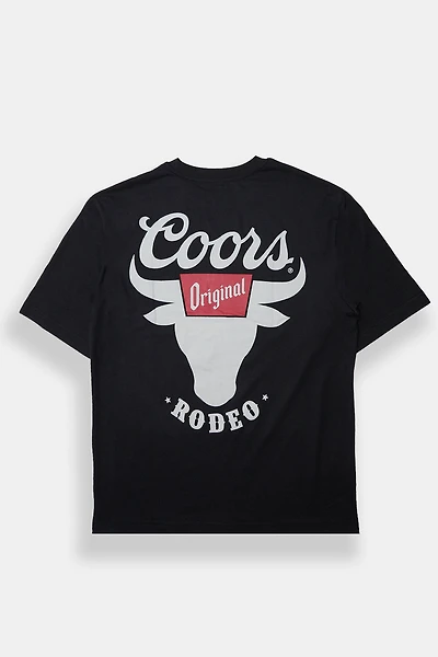 Mens Coors Rodeo Puff Print Graphic Tee