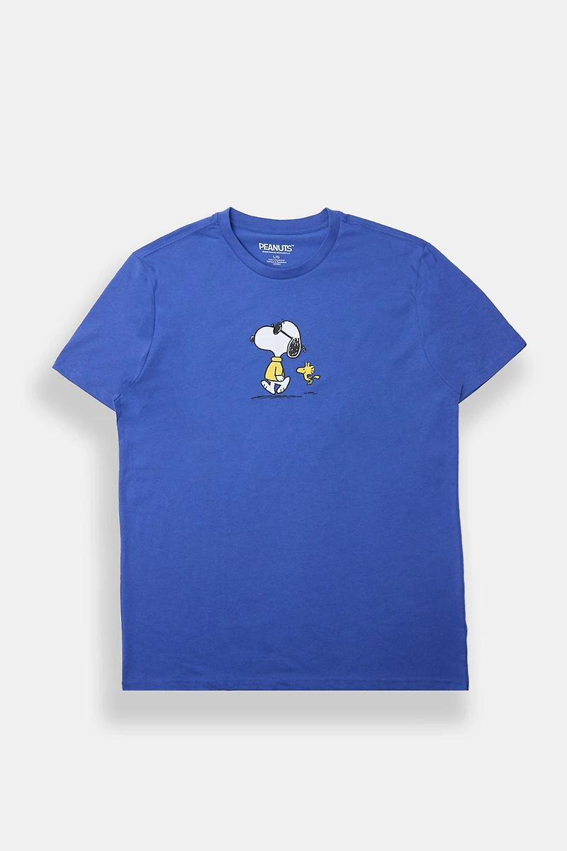Mens Peanuts Snoopy & Woodstock Graphic Tee