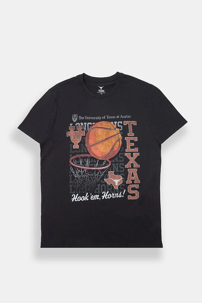 Mens Texas Longhorns Basketball Graphic Tee