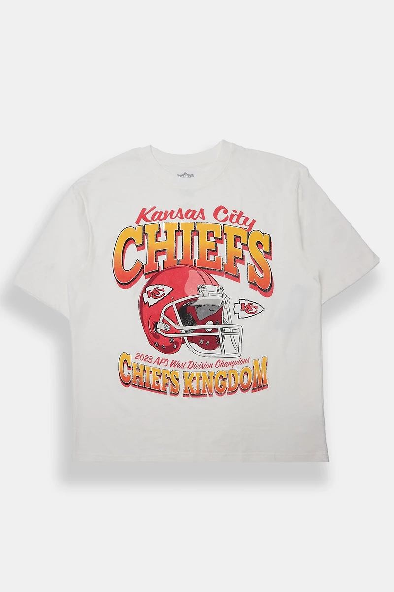 T-shirt surdimensionné imprimé Kansas City Chiefs 2023 Champions homme