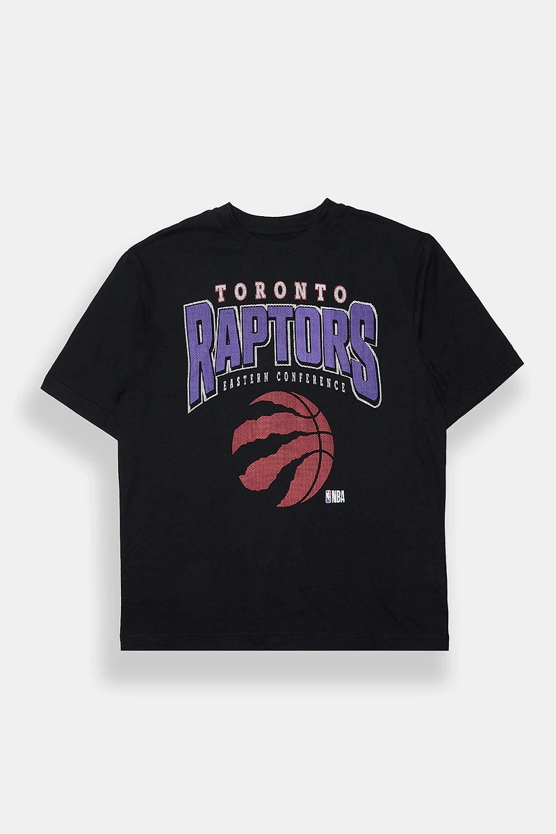 T-shirt surdimensionné imprimé à effet maille Toronto Raptors homme