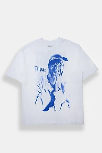 T-shirt surdimensionné imprimé Tupac Me Against The World homme