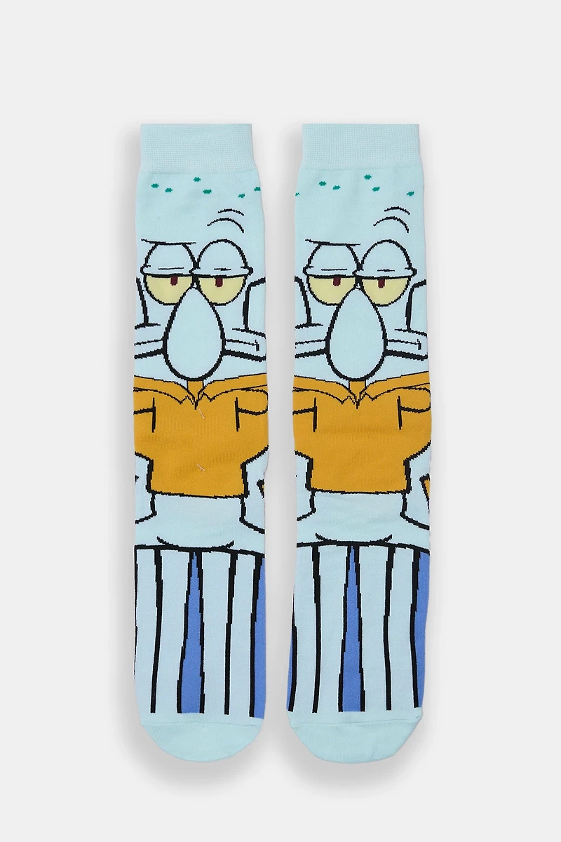 Chaussettes jacquard imprimées Squidward homme