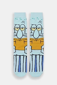 Chaussettes jacquard imprimées Squidward homme