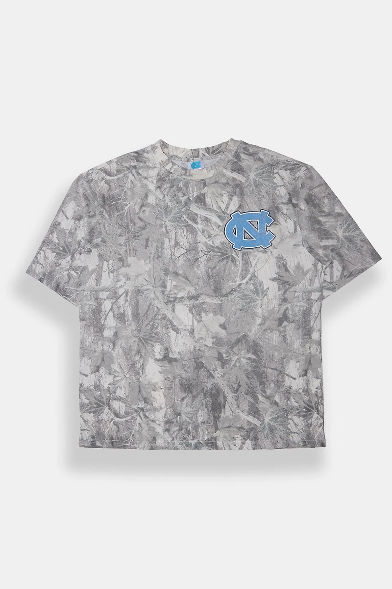 T-shirt camouflage arbres imprimé logo UNC homme