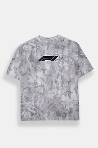 T-shirt camouflage arbres imprimé logo F1 homme