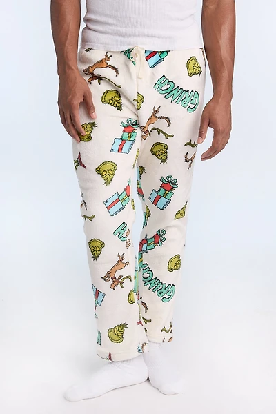 Pantalon de pyjama en peluche The Grinch homme