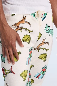 Mens The Grinch Graphic Plush Pajama Pant