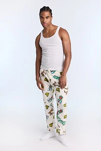 Mens The Grinch Graphic Plush Pajama Pant