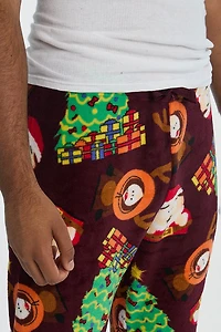 Mens South Park Holiday Plush Pajama Pant