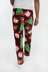 Mens South Park Holiday Plush Pajama Pant
