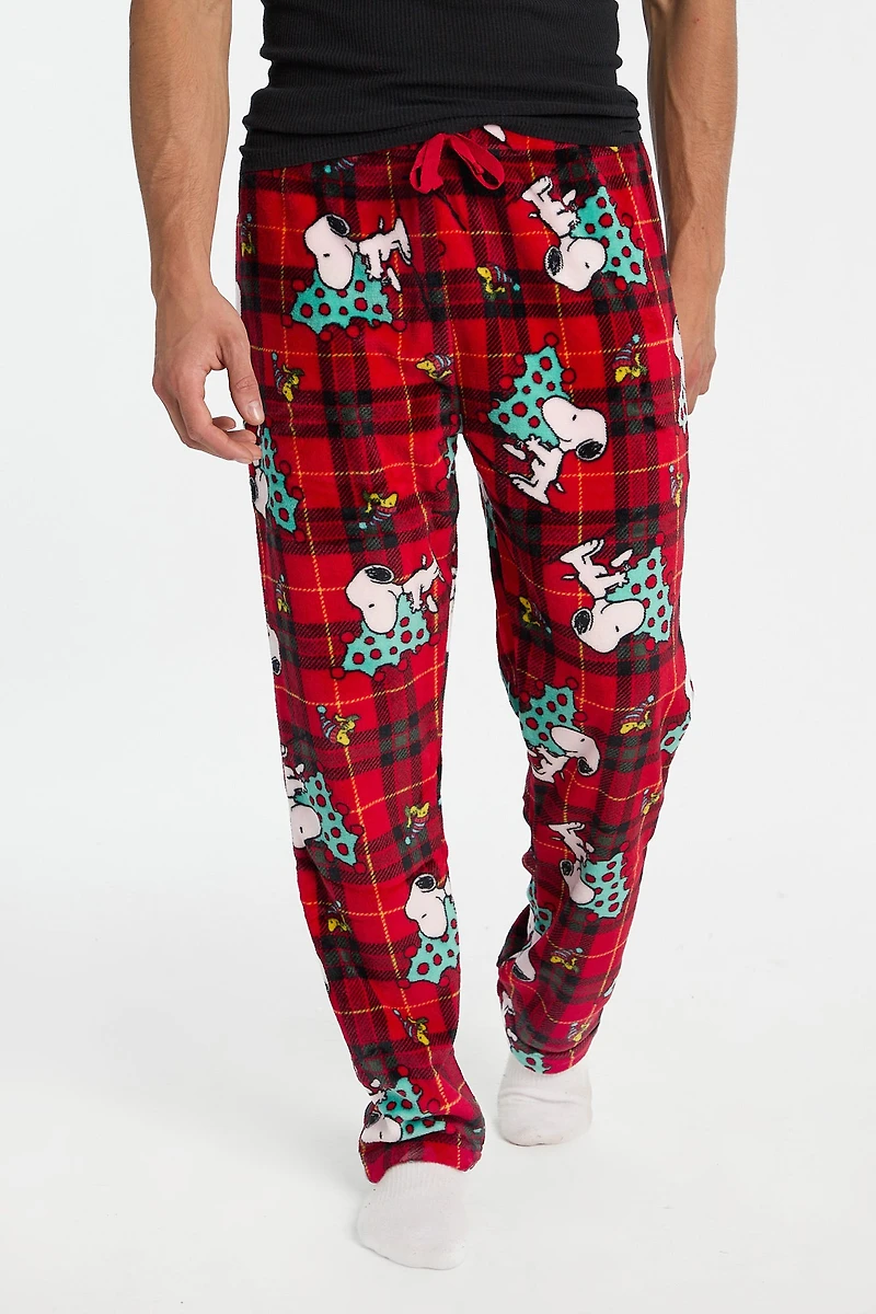 Peanuts Snoopy Christmas Tree Plush Pajama Pant