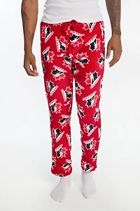 Pantalon de pyjama en peluche imprimé logo Team Canada homme
