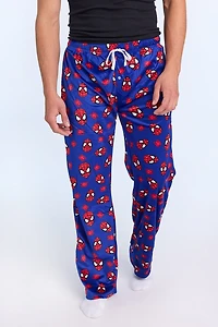 Mens Spider-Man Plush Pajama Pant