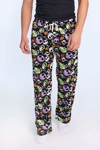Mens Jack Skellington Plush Pajama Pant