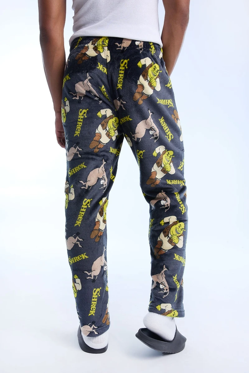 Mens Shrek & Donkey Plush Pajama Pant