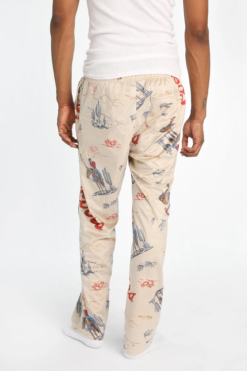 Pantalon de pyjama en molleton soyeux imprimé Coors