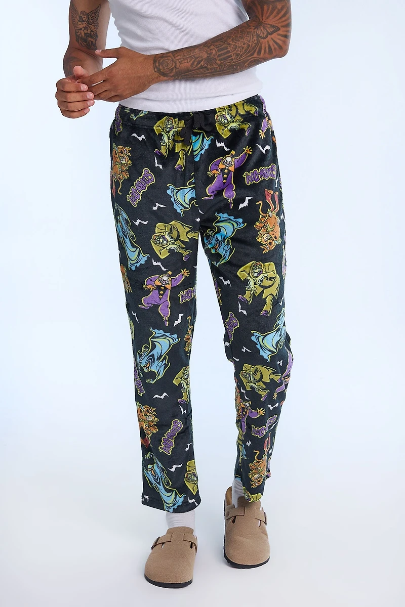 Mens Scooby-Doo Halloween Plush Pajama Pant