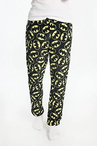 Mens Batman Logo Plush Pajama Pant