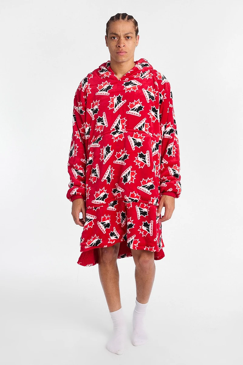 Team Canada Hockey Logo Blanket Hoodie