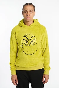 Mens The Grinch Green Sherpa Hoodie