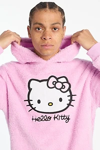 Haut à capuchon en sherpa pelucheux Hello Kitty homme