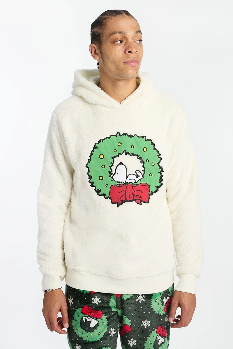 Mens Peanuts Snoopy Sherpa Hoodie