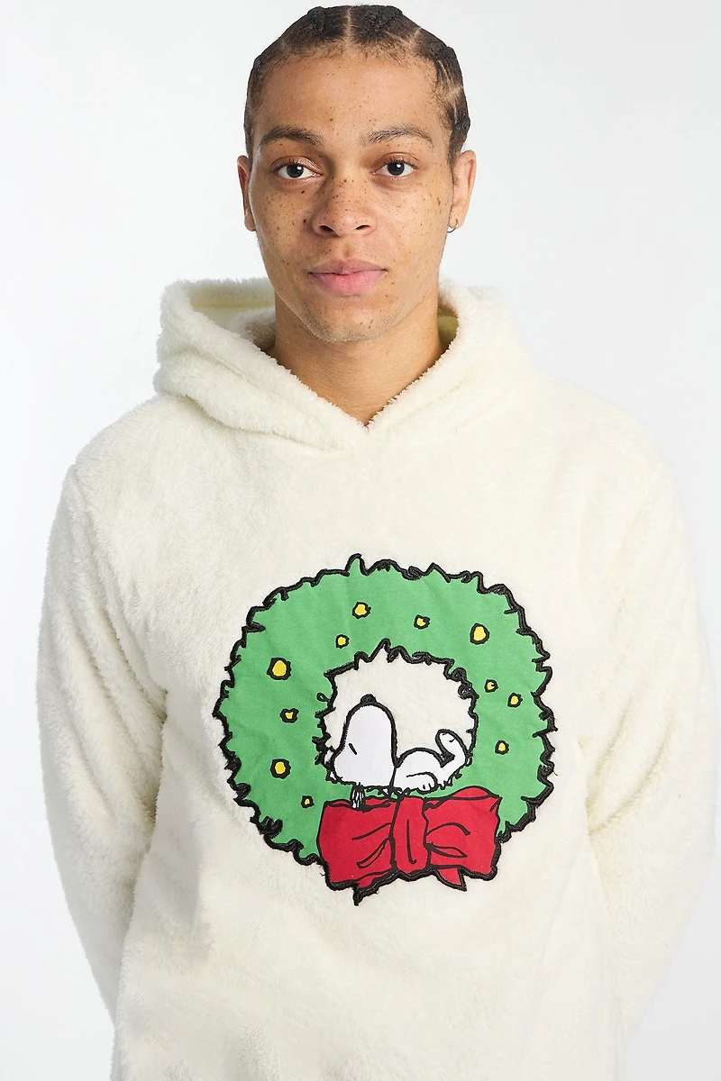 Mens Peanuts Snoopy Sherpa Hoodie