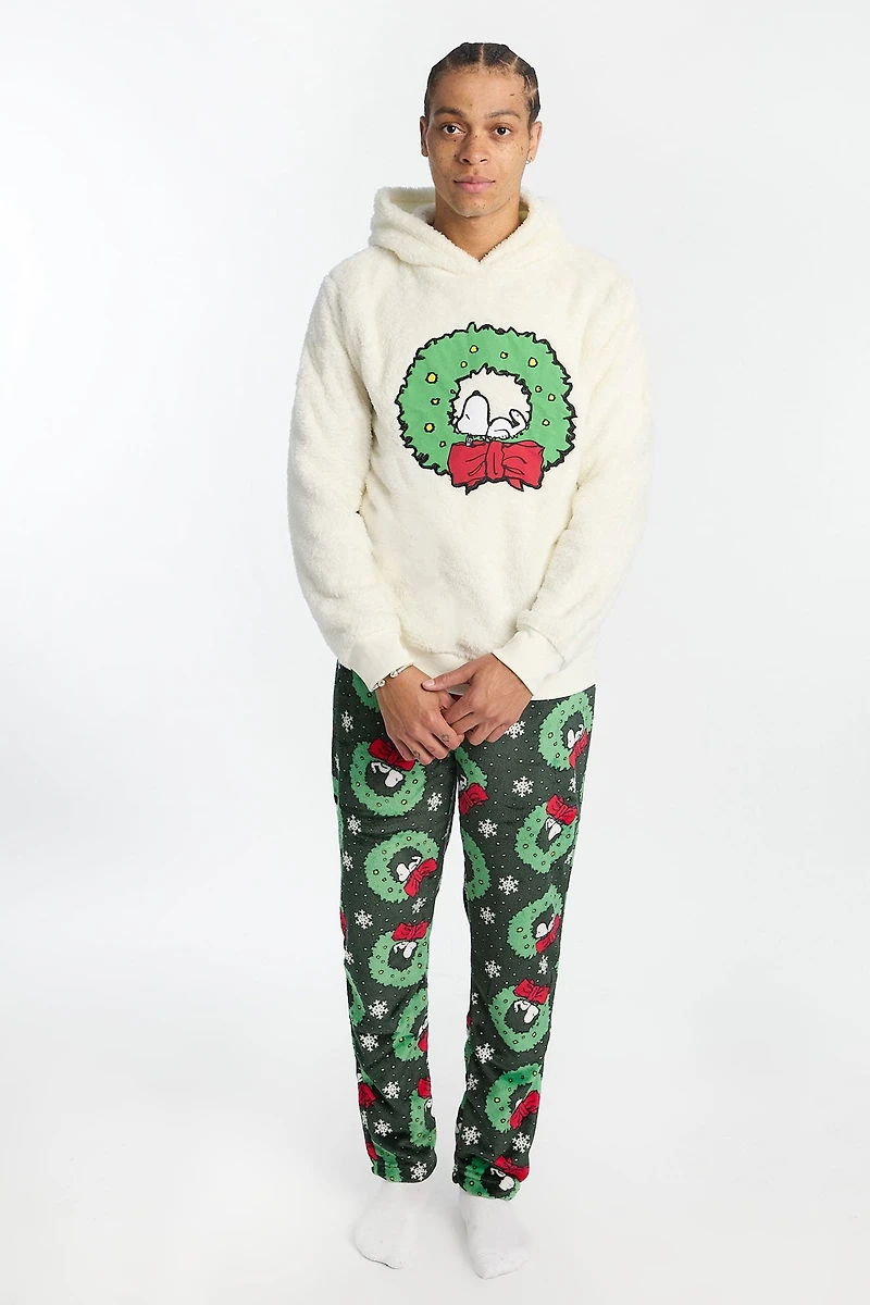 Mens Peanuts Snoopy Sherpa Hoodie