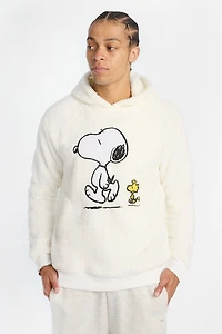 Mens Peanuts Snoopy Graphic Sherpa Hoodie