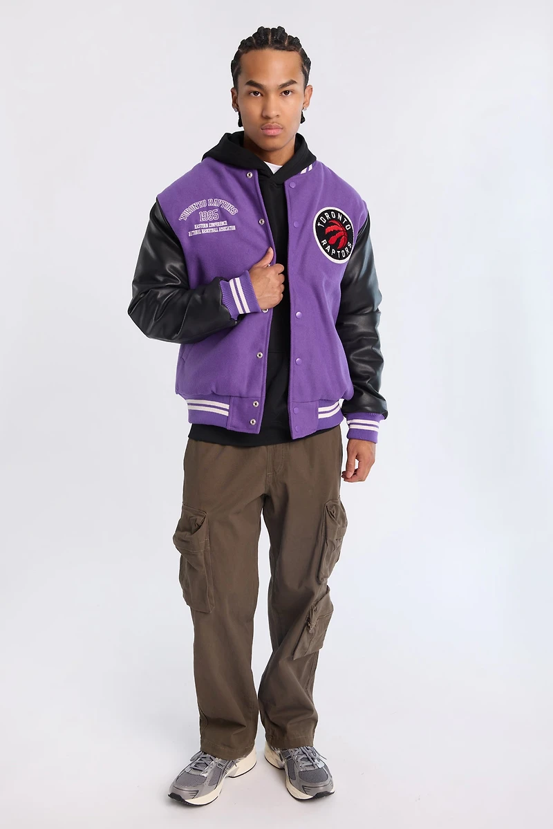 Mens Toronto Raptors Varsity Bomber Jacket