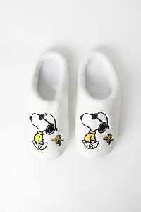 Mens Snoopy Plush Slippers
