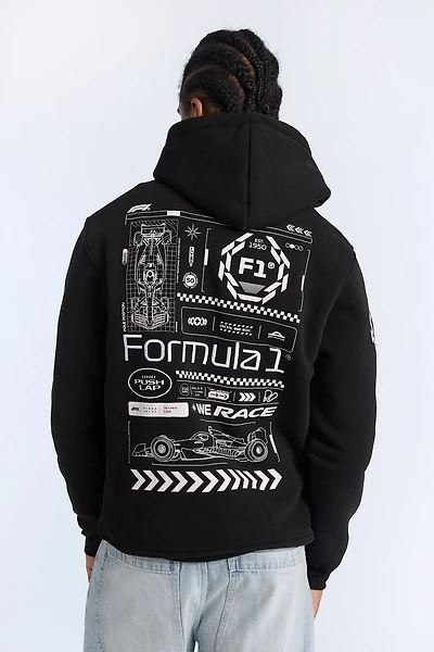 Haut à capuchon noir Formula 1 homme