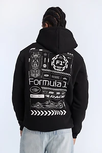 Haut à capuchon noir Formula 1 homme