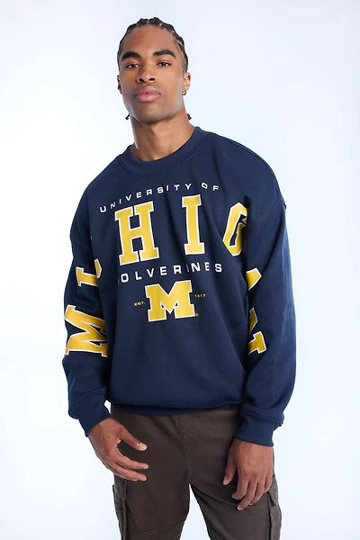 Mens Michigan Wolverines Crewneck Sweatshirt