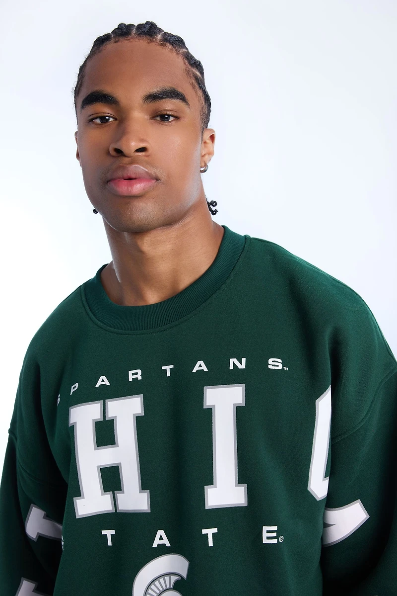 Mens Michigan State Spartans Crewneck Sweatshirt