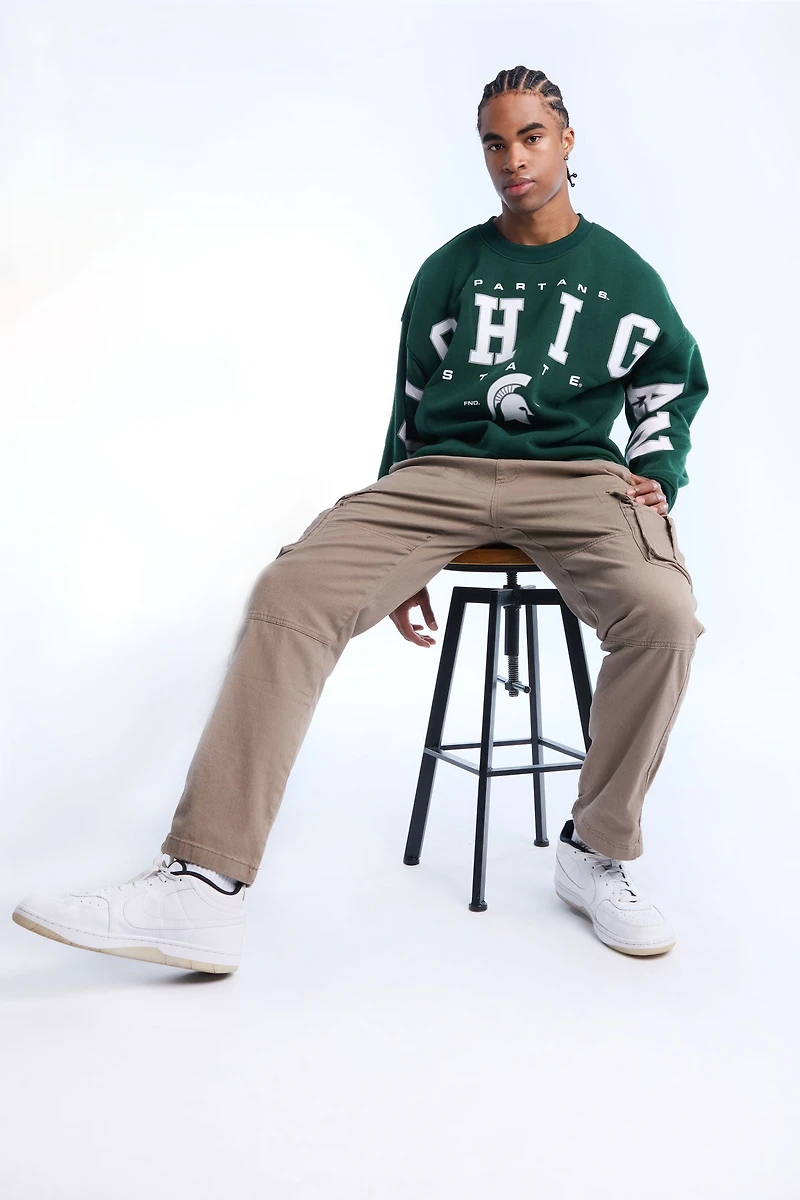 Mens Michigan State Spartans Crewneck Sweatshirt