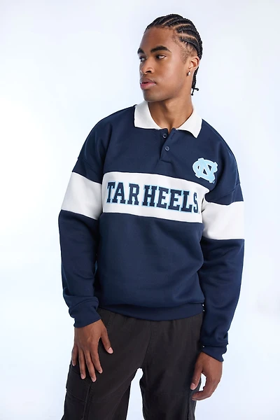 Mens UNC Colour Block Polo Sweatshirt