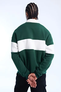 Mens Spartans Colour Block Polo Sweatshirt