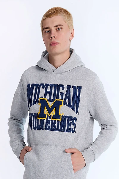 Haut à capuchon gris chiné Michigan Wolverines homme
