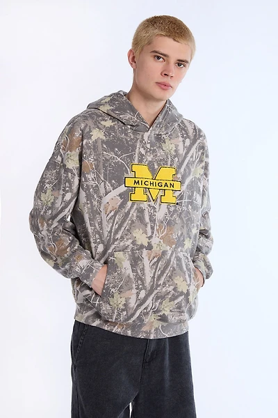 Mens Michigan Tree Camo Hoodie