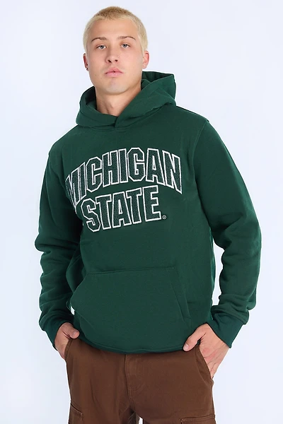Haut à capuchon logo chenille Michigan State homme