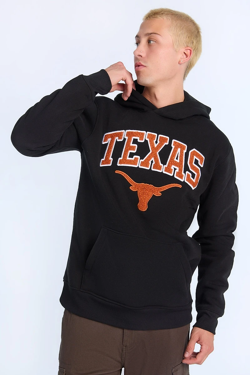 Haut à capuchon logo chenille Texas Longhorns homme