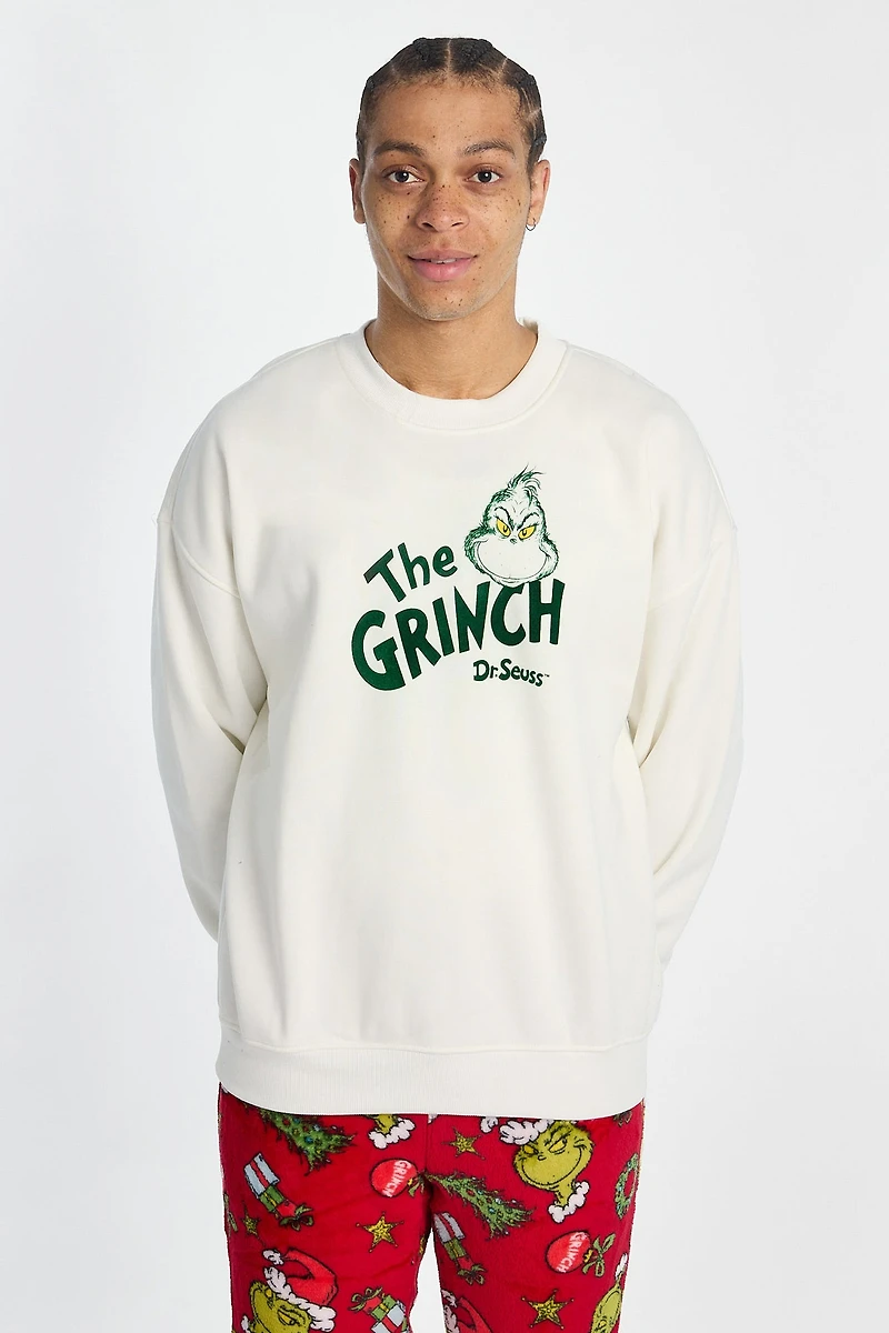 Sweatshirt à col ras du cou imprimé The Grinch homme