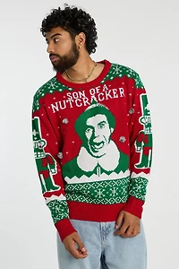 Mens Elf Son of A Nutcracker Holiday Sweater