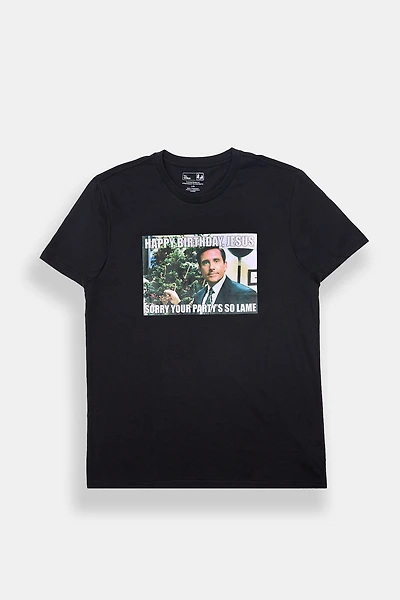 Mens The Office Happy Birthday Jesus Graphic T-Shirt