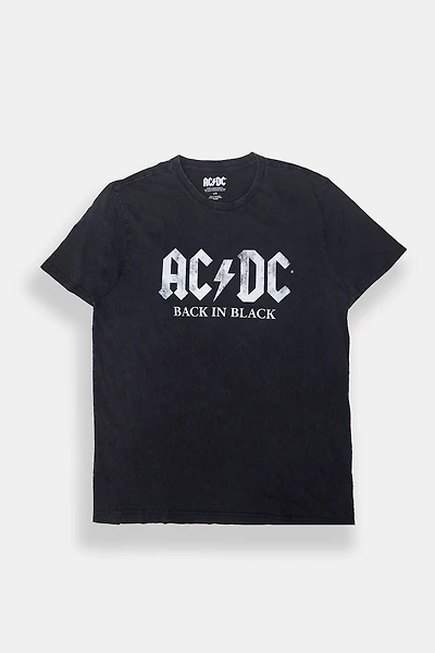 T-shirt délavé imprimé AC/DC Back Black homme
