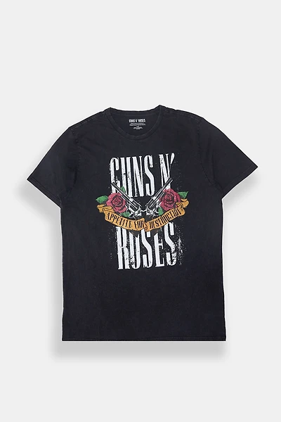 Mens Guns N' Roses Stonewash T-Shirt