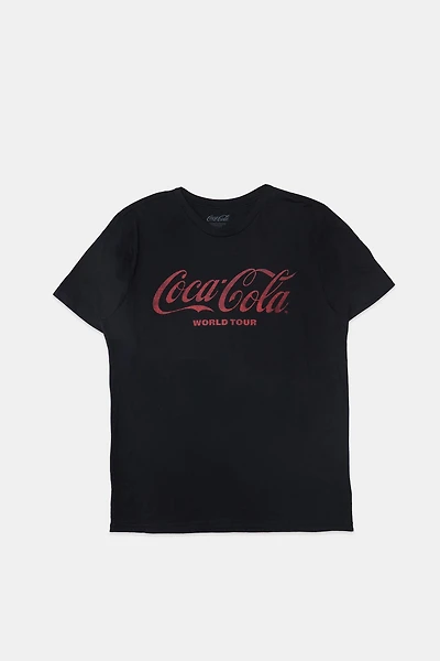 Mens Coca-Cola Word Tour Graphic T-Shirt